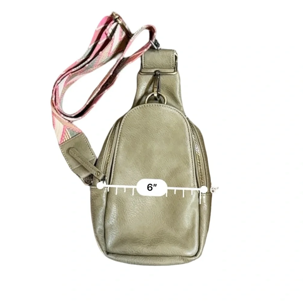 Urban Originals Beige Crossbody Bag with Patterned Strap - Picture 9 of 10